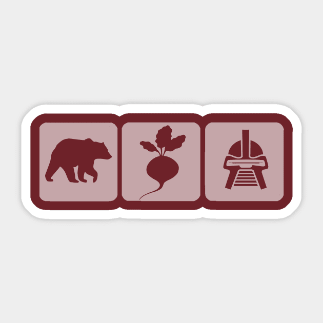 Dwight Schrute Bears Beets Battlestar Galactica Sticker by Bigfinz